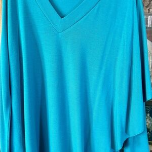 Soft Surrounding Teal V-Neck Women's Top Size XL